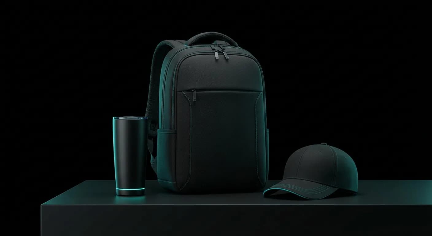 Regalos corporativos premium Merchito — tumblers, mochilas, gorras y textil personalizado en Ecuador